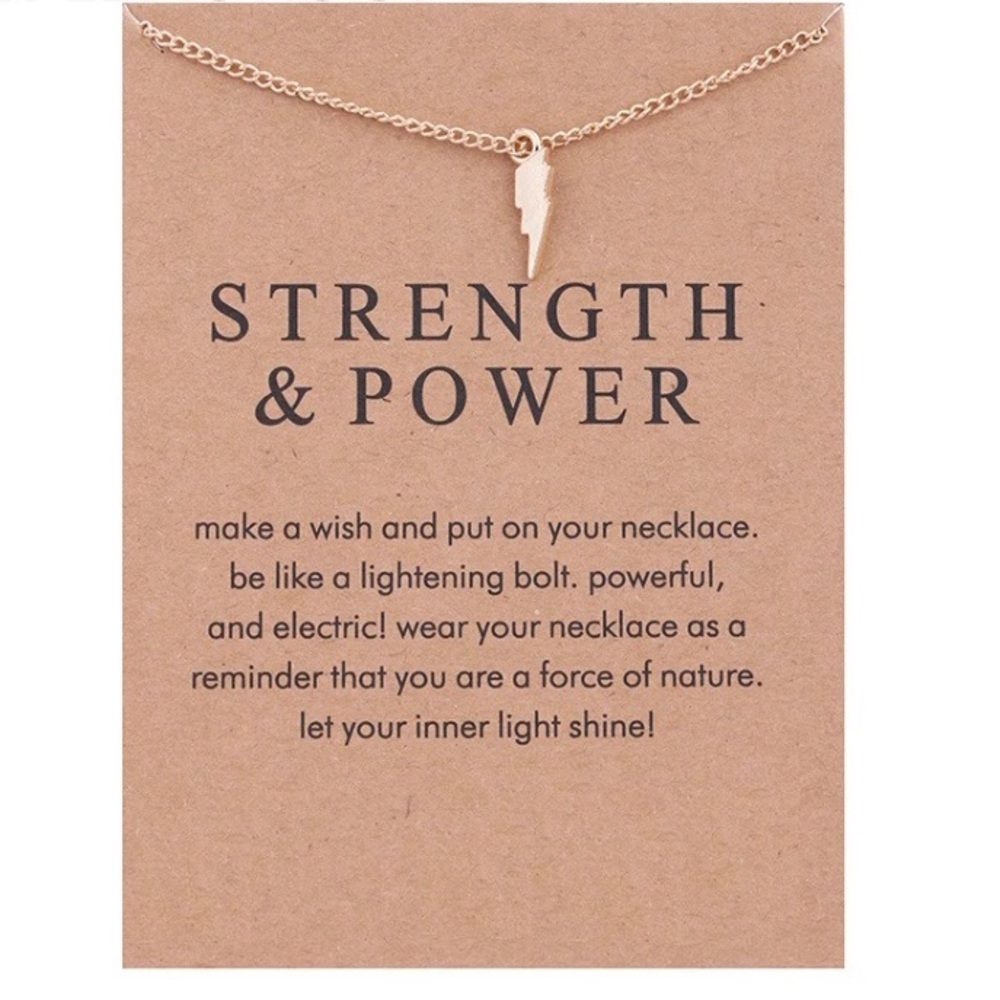 ❗️one left❗️Strength & Power Necklace with Card